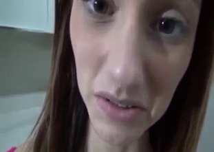 Slim teen sister jerks my prick with love