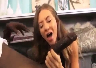 Black uncle and his cock-sucking white niece